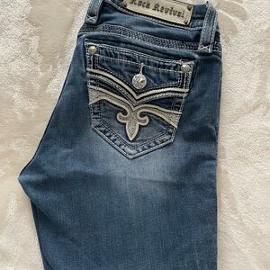 Rock Revival Women's Denim Capri with Embellished Pockets